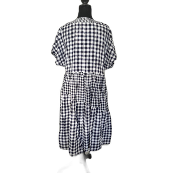 Anthropologie 11.1 TYLHO Blue Gingham Dress – Size Medium – NWT - Picture 2 of 4